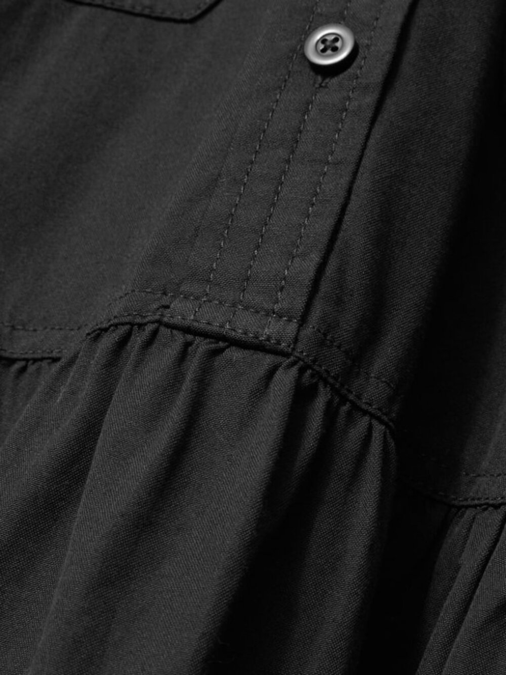 Everlane The Parklet Shirtdress Black Cotton Short Sleeve Size 4 - Picture 5 of 9